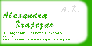 alexandra krajczar business card